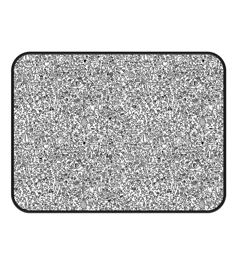 Microfiber draining mat with white XL drawings Microfiber draining mat with white XL drawings