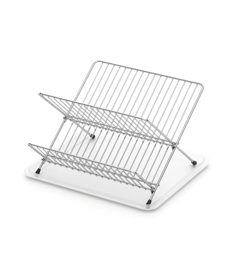 Escurreplatos plegable acabado en níquel cromo. Escurreplatos plegable acabado en níquel cromo.
