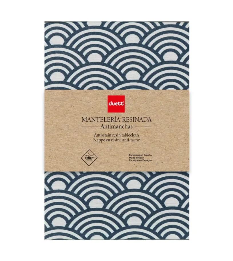 Mantel resinado platos 140 x 140 cm