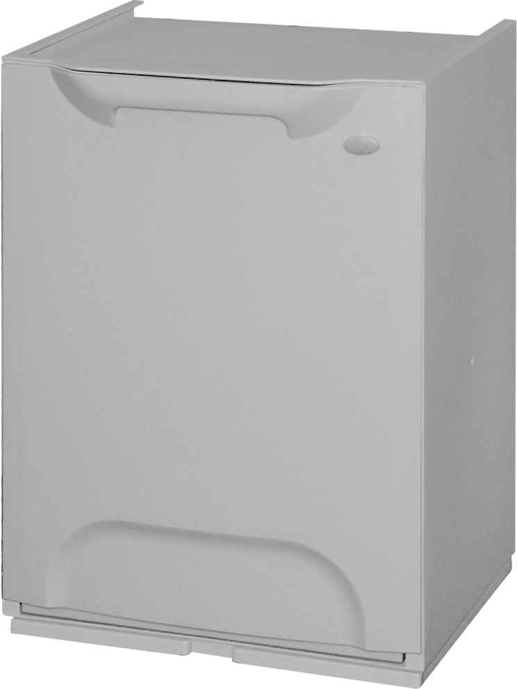 Cubo de reciclaje apilable gris