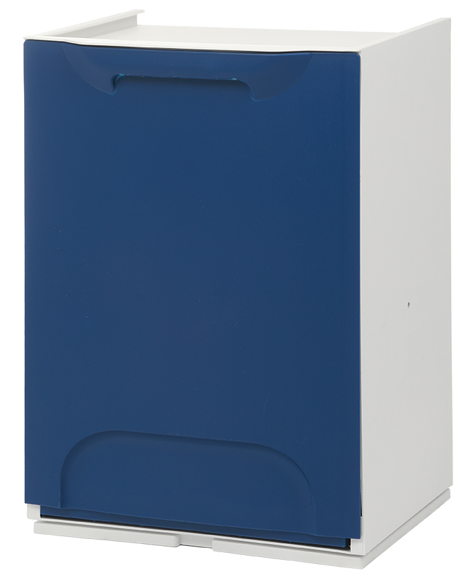 Cubo de reciclaje apilable azul