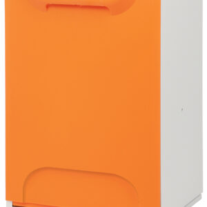Cubo de reciclaje apilable naranja