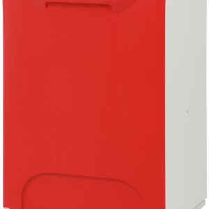 Cubo de reciclaje apilable rojo