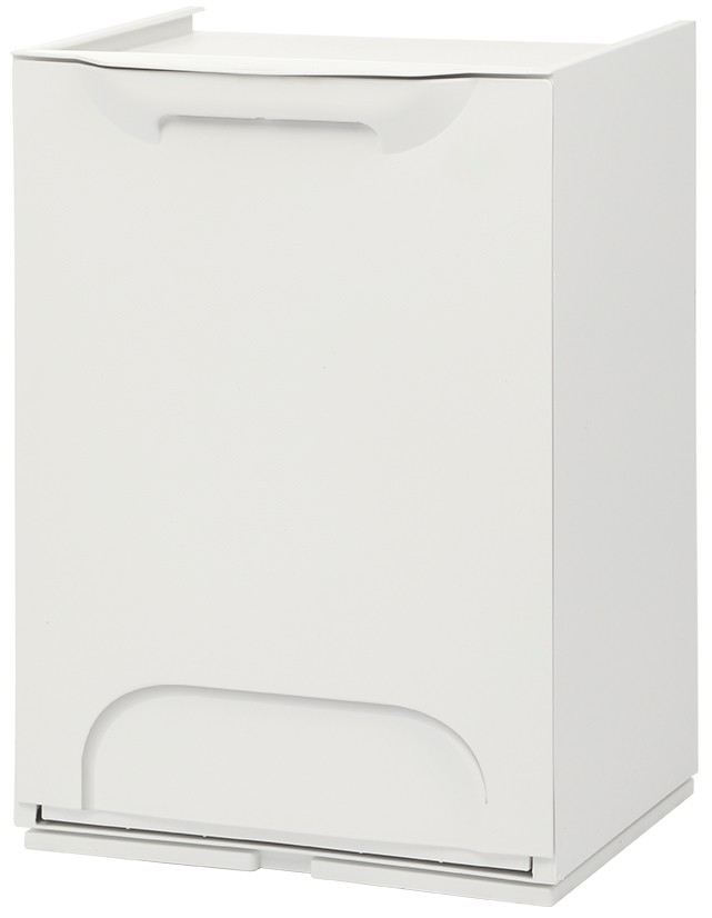 Cubo de reciclaje apilable blanco